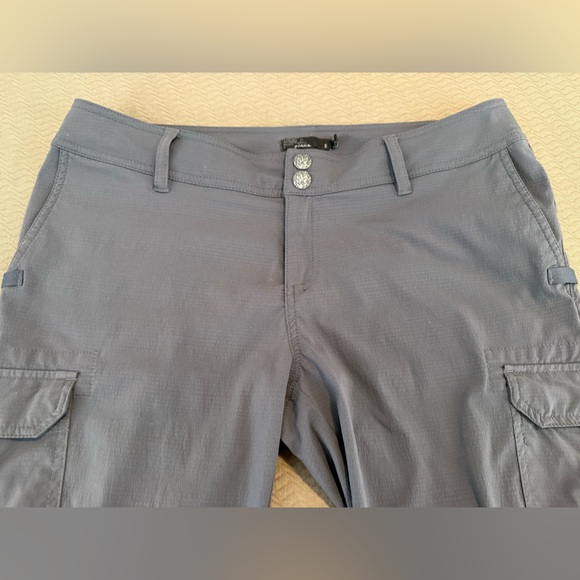 Prana women’s 8 Sage jogger cargo travel ankle gray pants REI camping hiking EUC - Picture 8 of 14